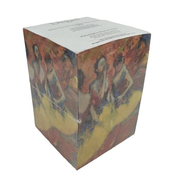 Degas Three Dancers Yellow Skirts Phila Museum of Art Paper Cube New - Picture 11 of 12